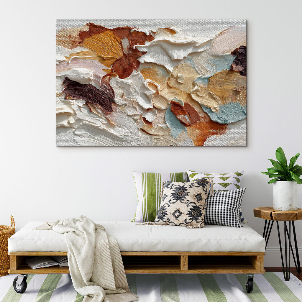 Dikke verfvlakken in aardetinten — interieur 2
