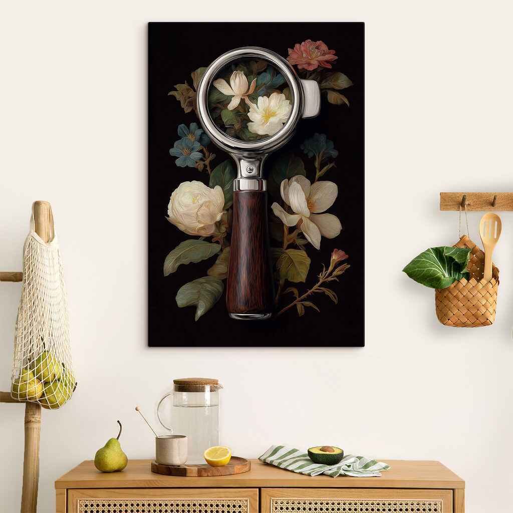 Bloemen onder een vergrootglas — interieur 1