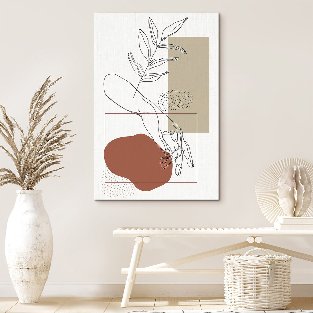Handlijnen langs een bladtak — interieur 1