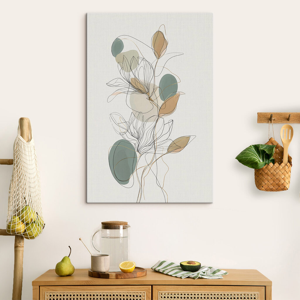 Tekening van een plant in een interieur