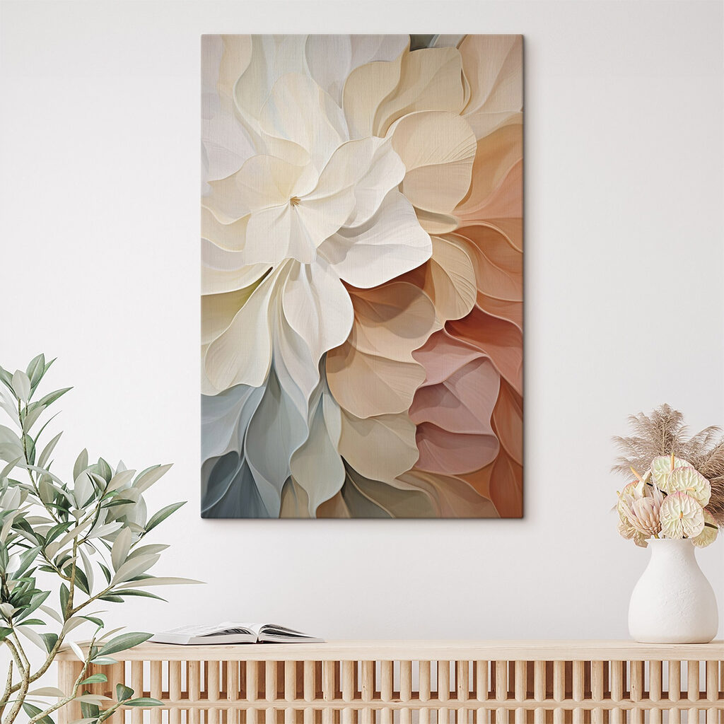 Bladplooien in lichte pasteltinten — interieur 1