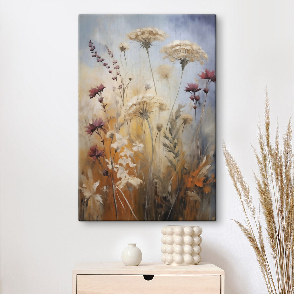 Bloemschermen in gouden licht — interieur 1