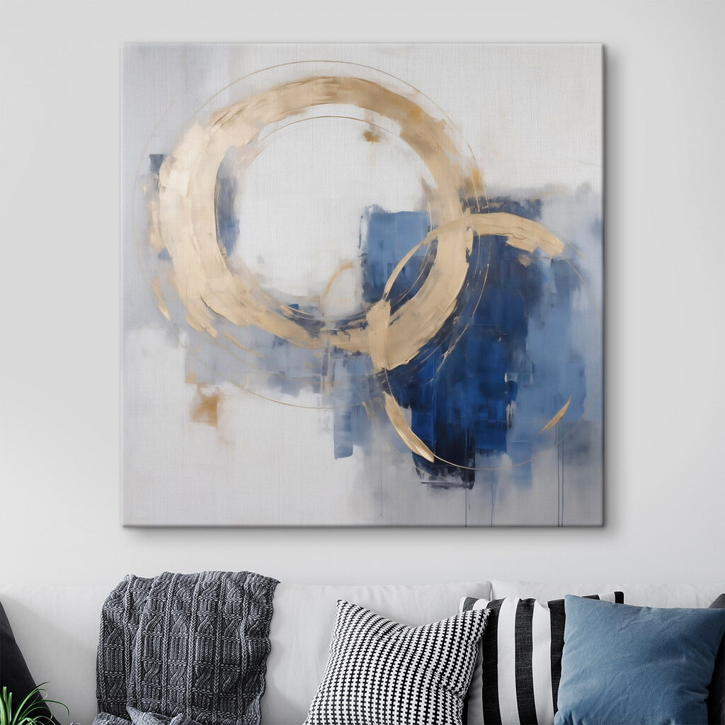 Gouden ring boven blauw — interieur 1