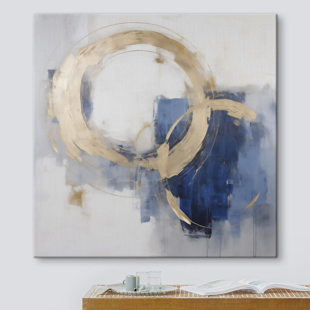 Gouden ring boven blauw — interieur 2