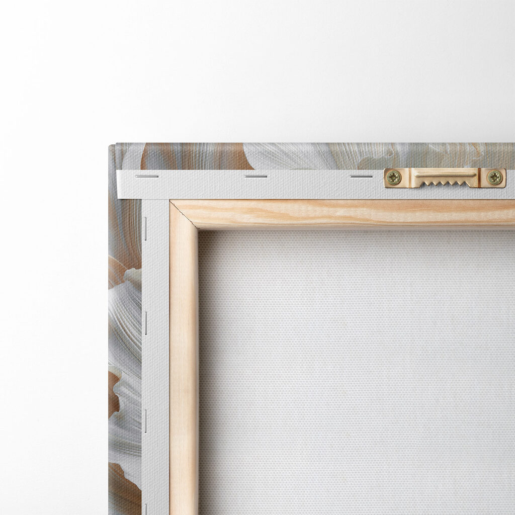 Witte bloem met ribbelrand — achterkant