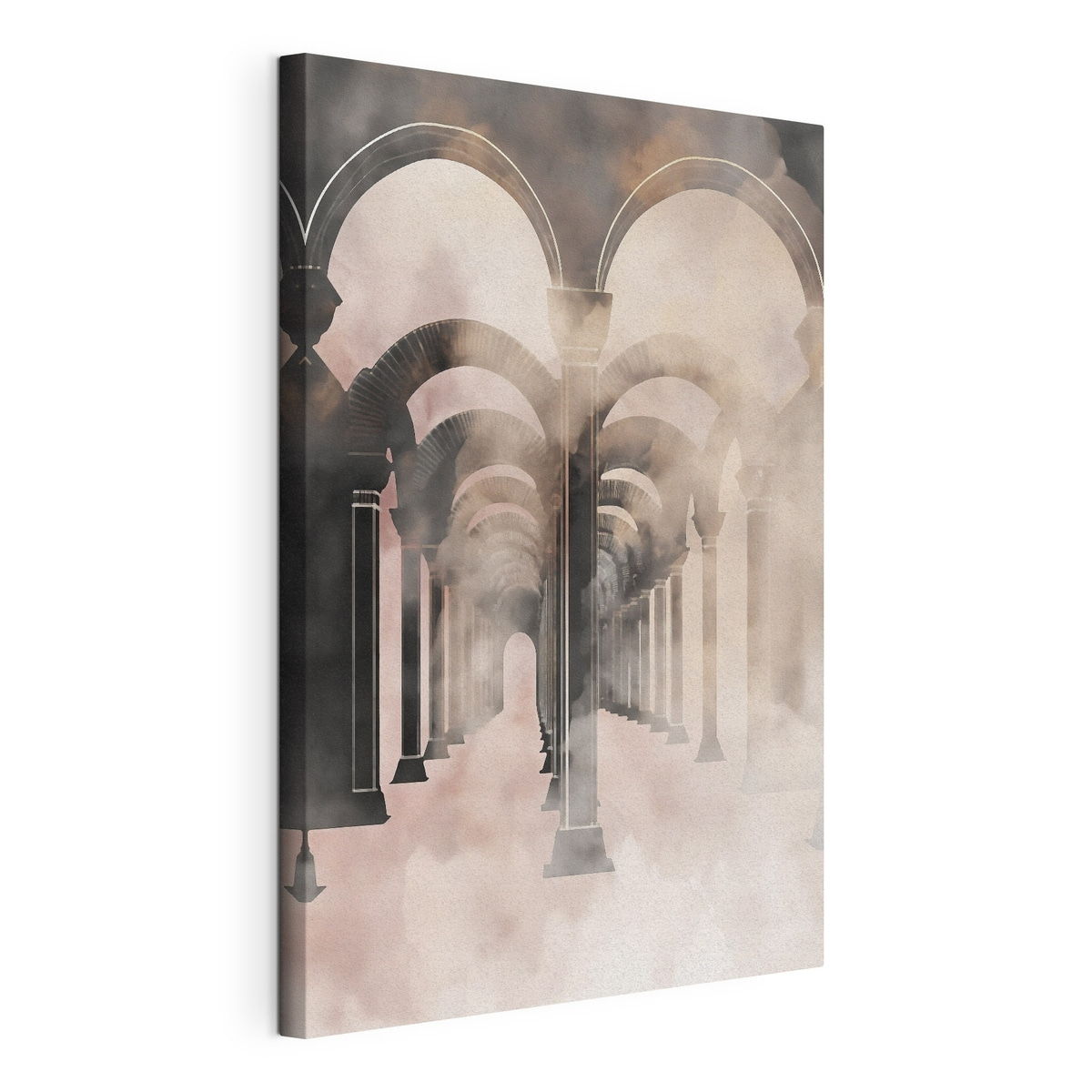 Oude gewelven, gespannen canvas met doorlopende rand