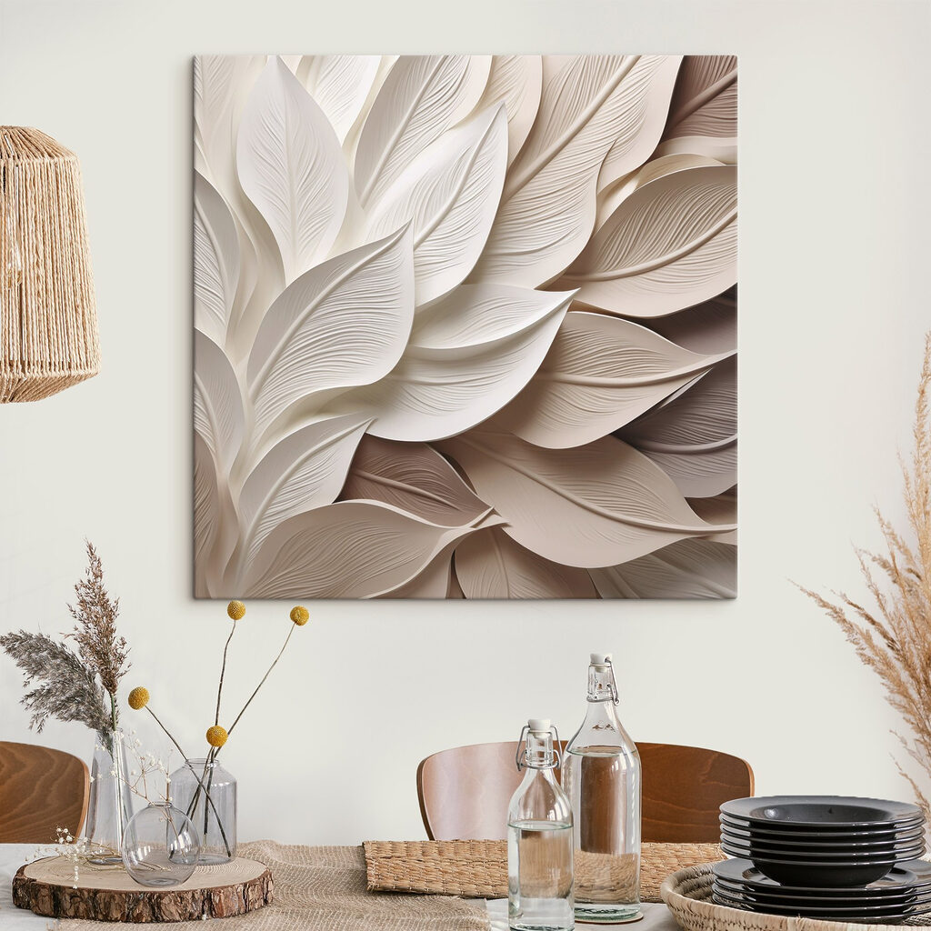 Elegante lagen van gebeeldhouwde bladeren — interieur 2