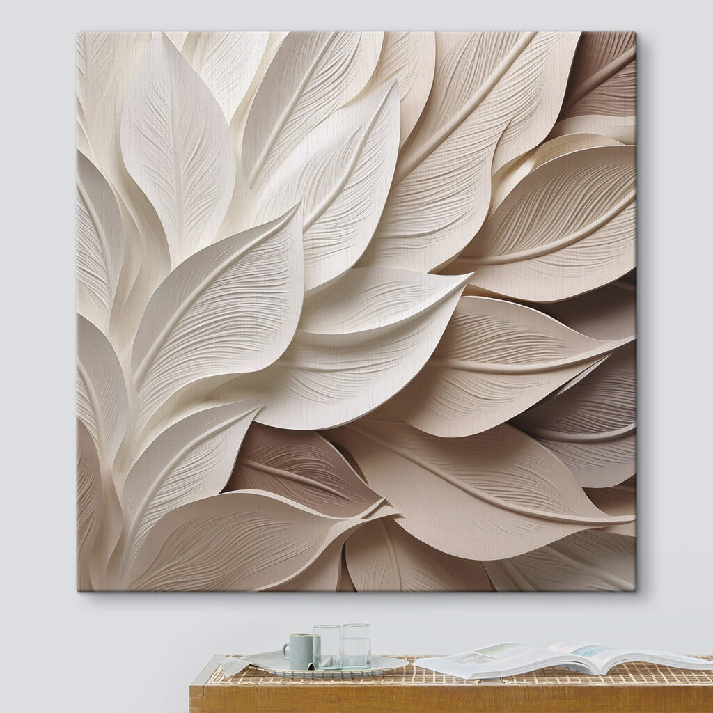 Elegante lagen van gebeeldhouwde bladeren — interieur 1