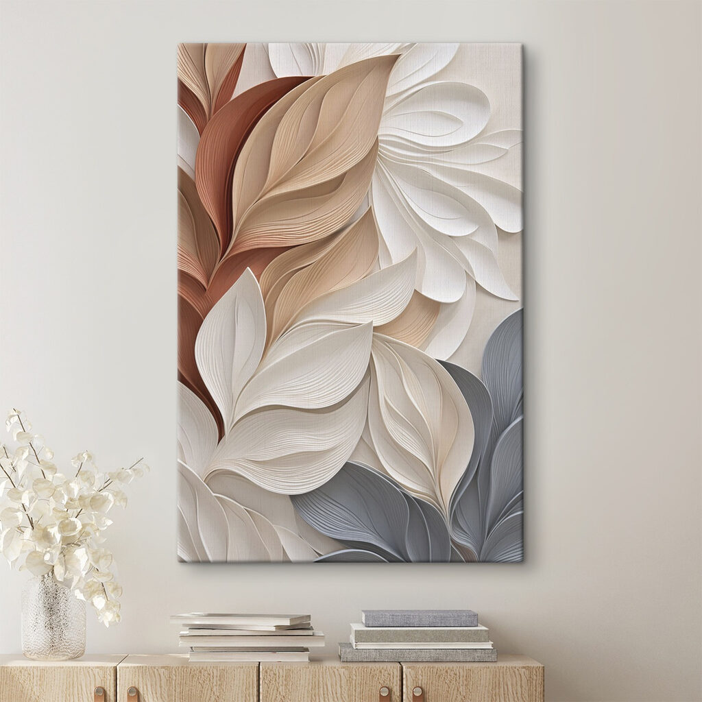 Zacht golvend papierbladmotief — interieur 2
