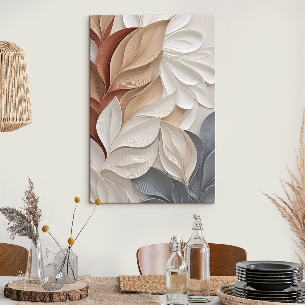 Zacht golvend papierbladmotief — interieur 1