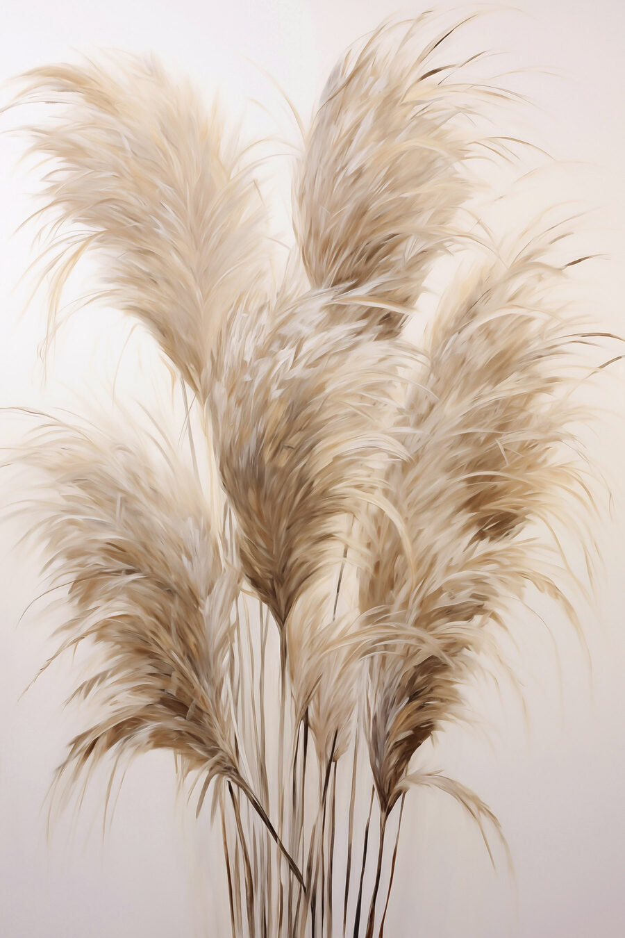 Een bosje bruin en wit gras — volledig ontwerp