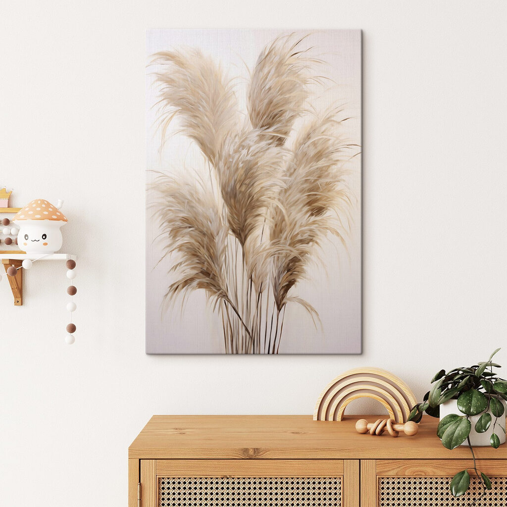 Een bosje bruin en wit gras — interieur 1