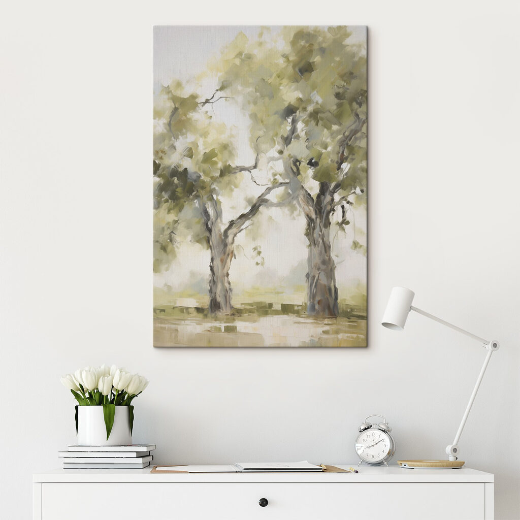 Schilderij van twee bomen — interieur 1