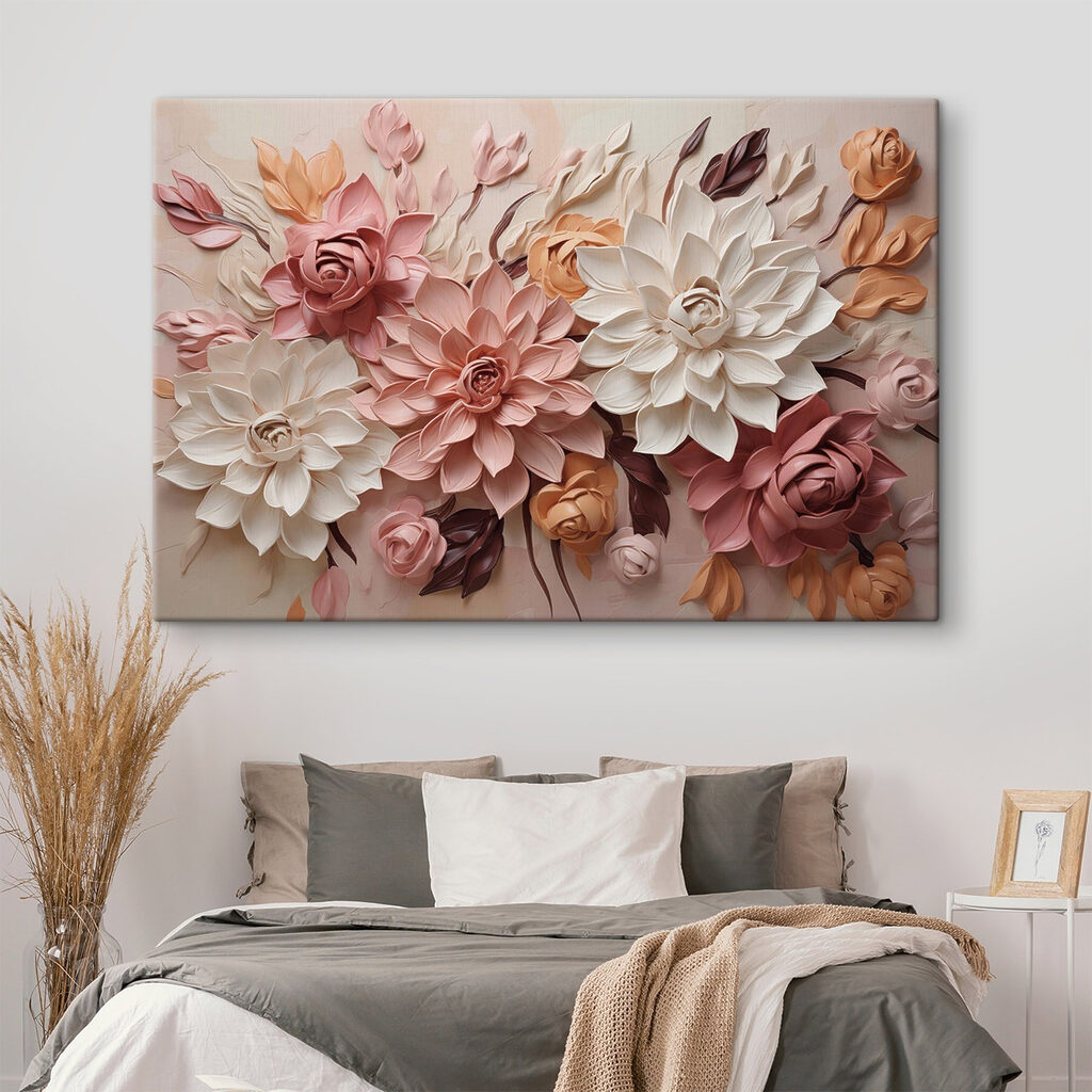 Elegante bloemen in zachte pasteltinten — interieur 1