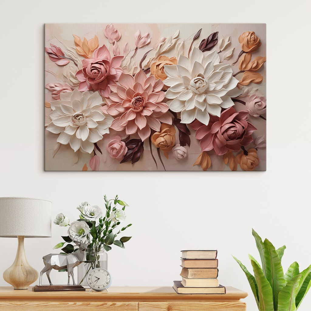 Elegante bloemen in zachte pasteltinten — interieur 2