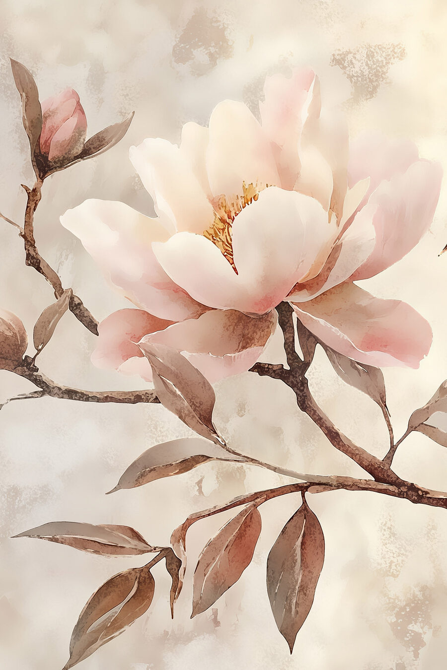 Schilderij van een bloem — volledig ontwerp