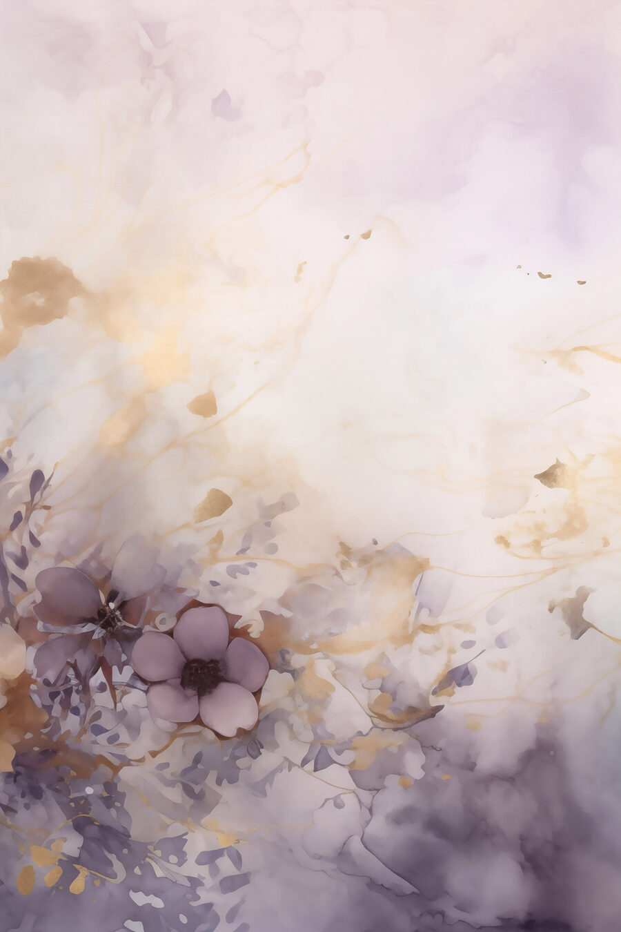 Schilderij van bloemen op een witte ondergrond — volledig ontwerp