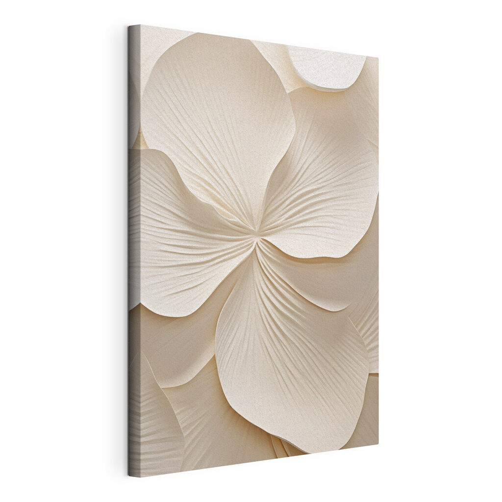 Zacht, elegant ontwerp met bloemmotief, gespannen canvas met doorlopende rand