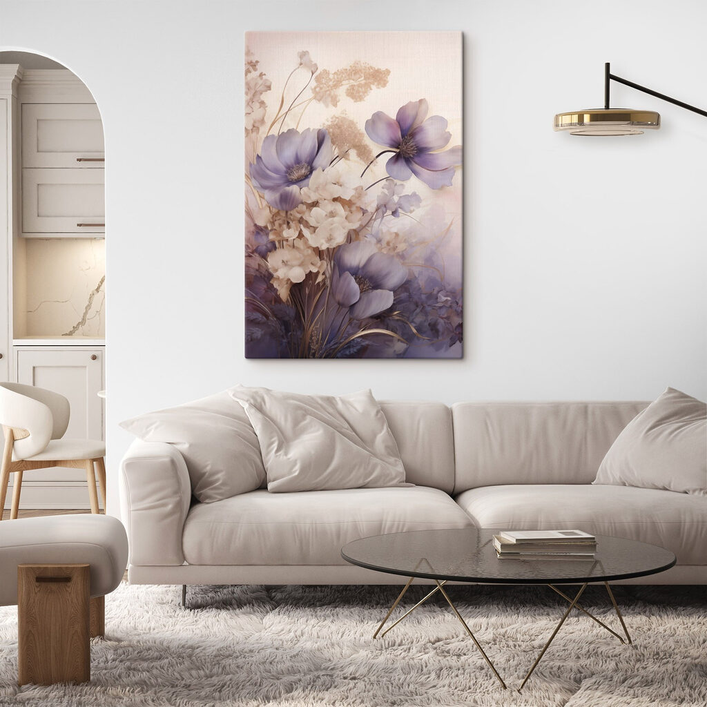 Verfijnde bloemen in zachte tinten — interieur 1