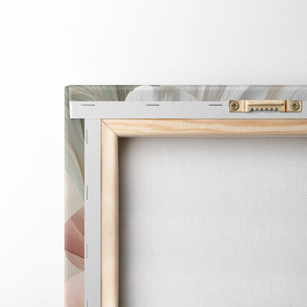 Witte kelk met pastelblad — achterkant
