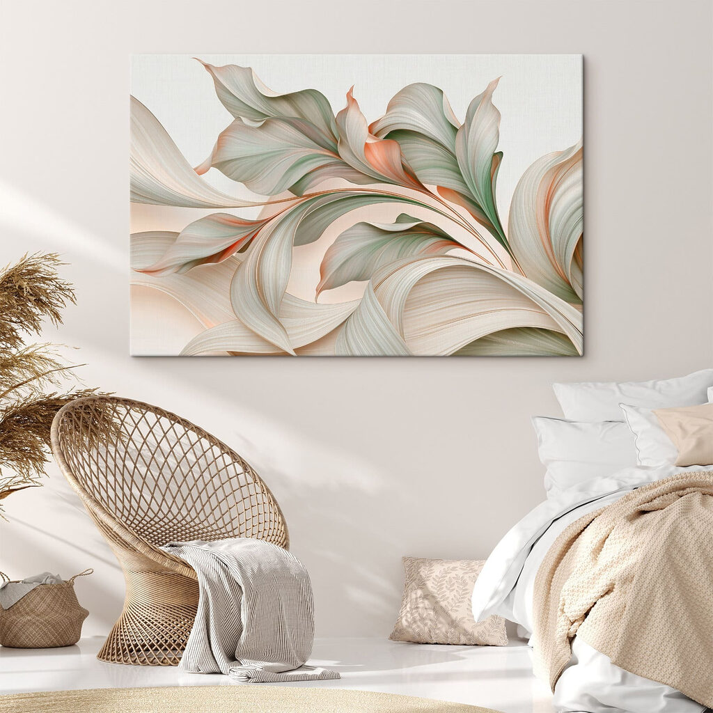 Golvend blad in pastelkleuren — interieur 1