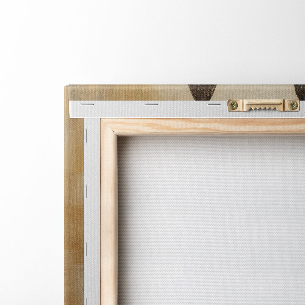 Schilderij van twee vazen met lepels — achterkant