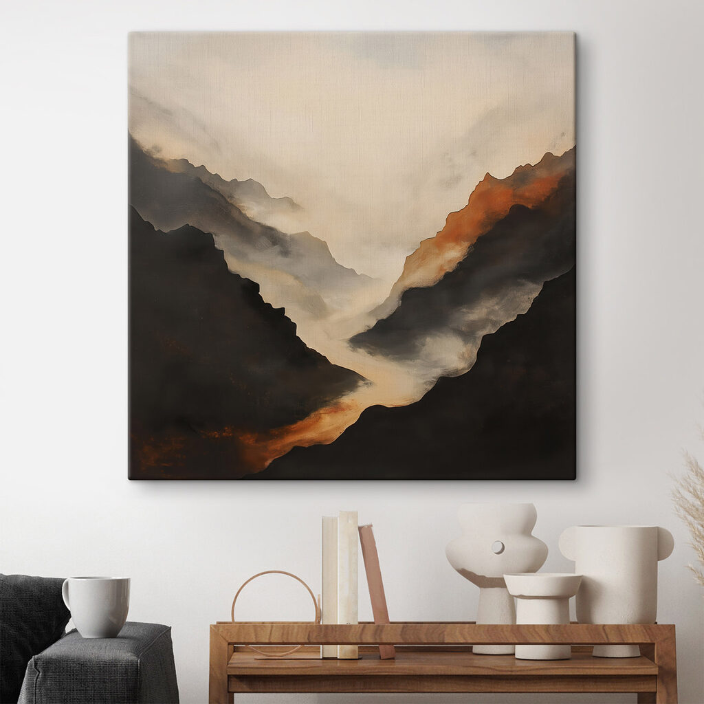 Bergketen met rook — interieur 1
