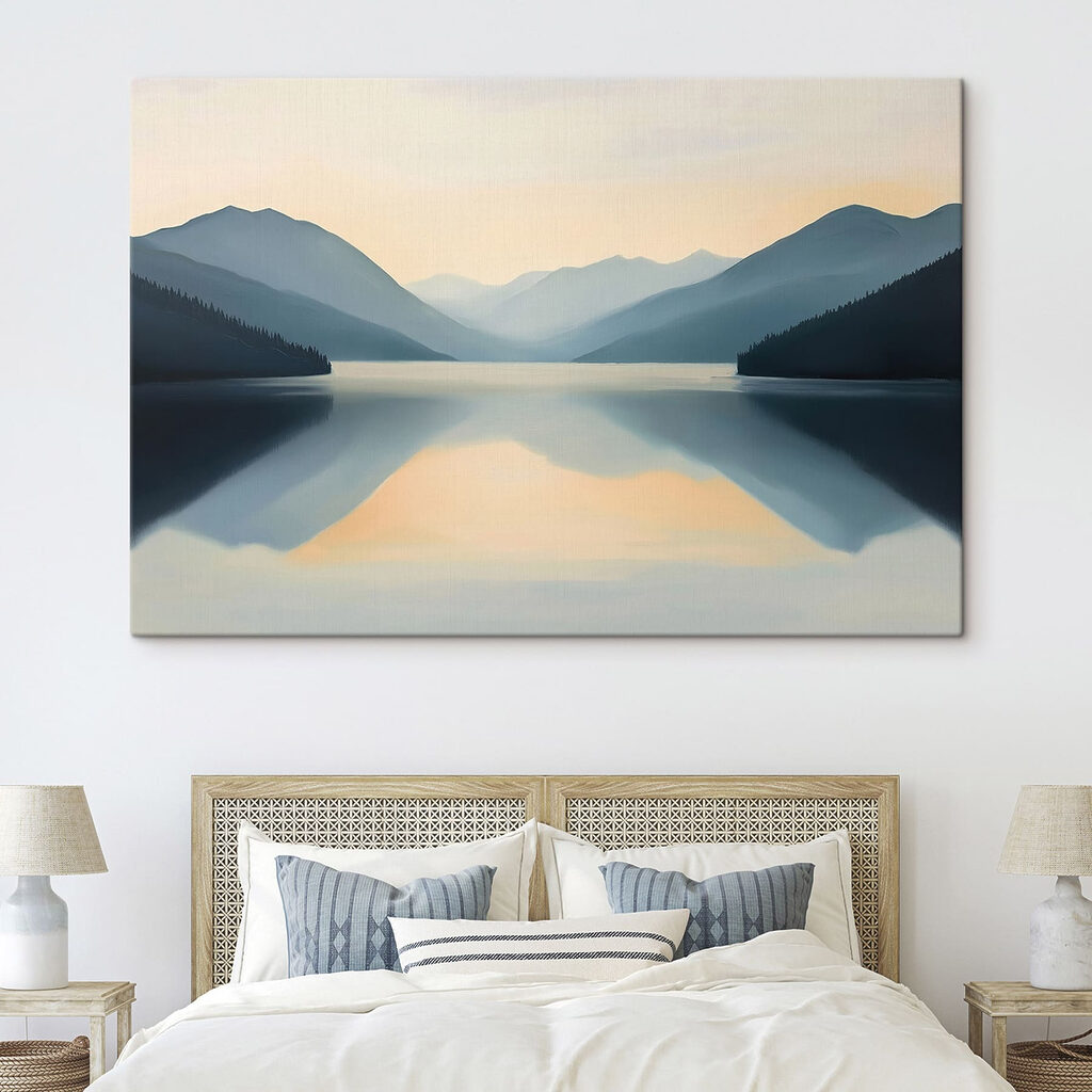 Meer met bergen op de achtergrond — interieur 2