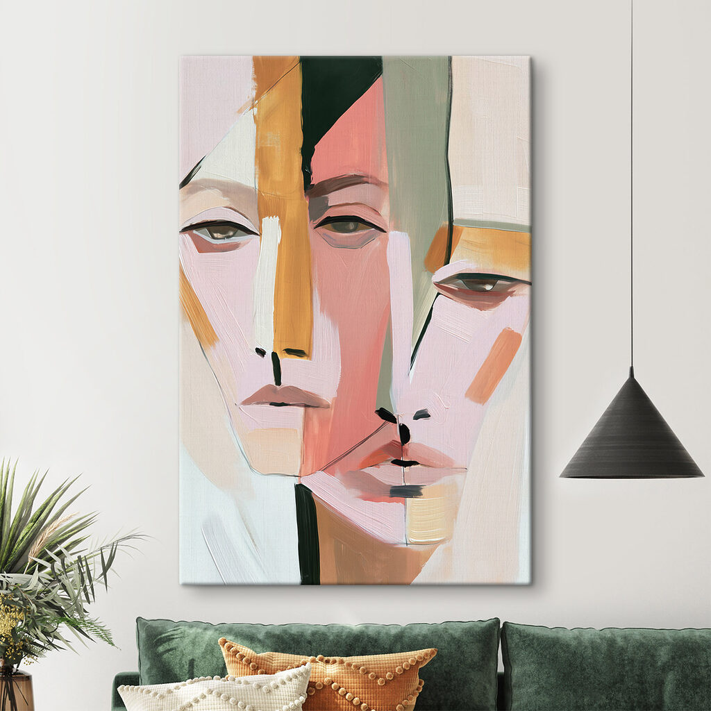 Twee gezichten in pastel — interieur 1