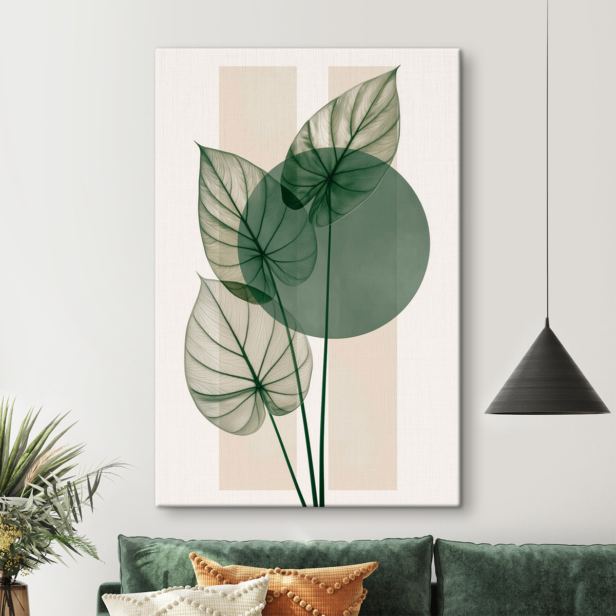 Abstracte voorstelling met fijne blaadjes — interieur 3
