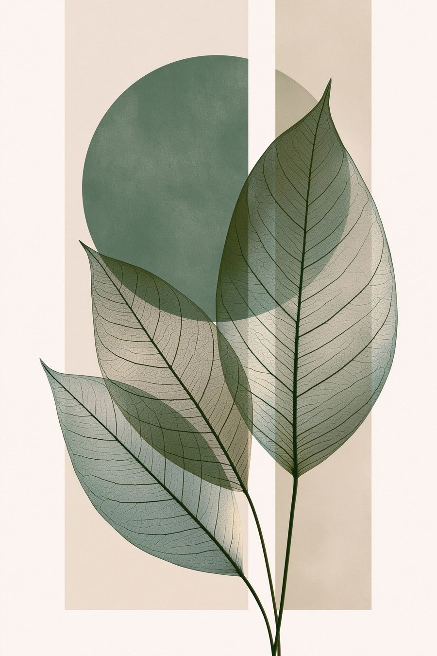 Delicate bladeren — volledig ontwerp