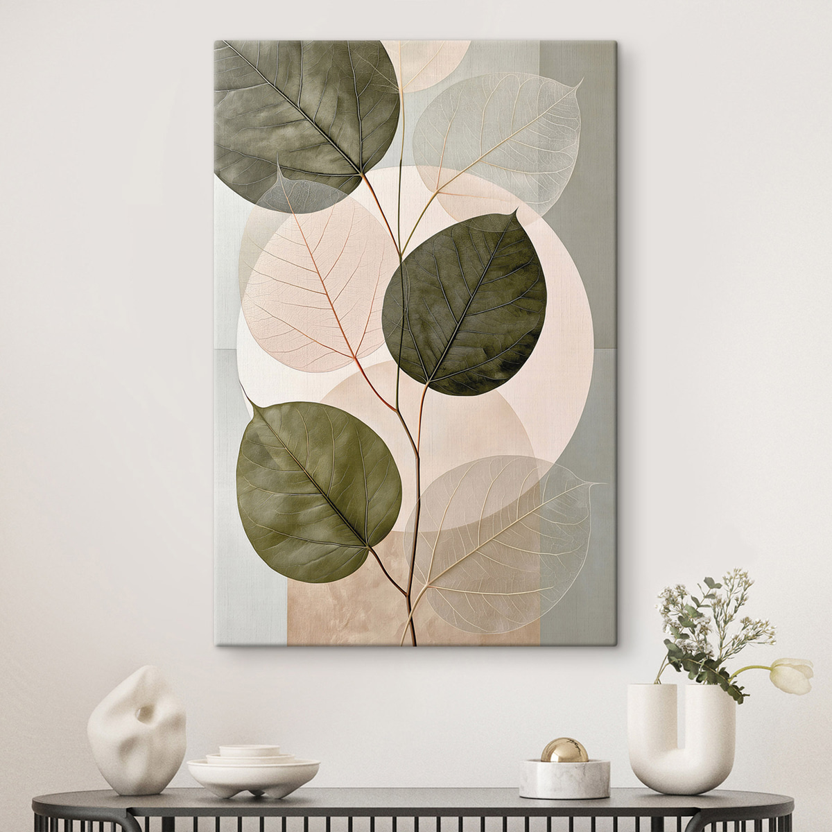 Bladeren met geometrische vormen — interieur 2