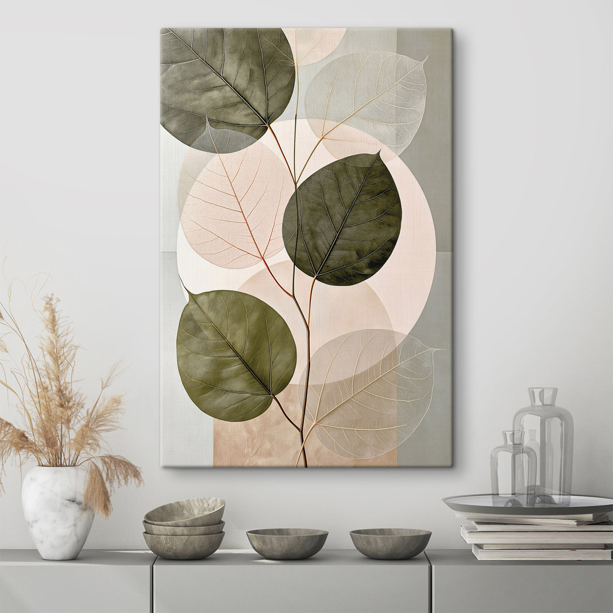 Bladeren met geometrische vormen — interieur 3