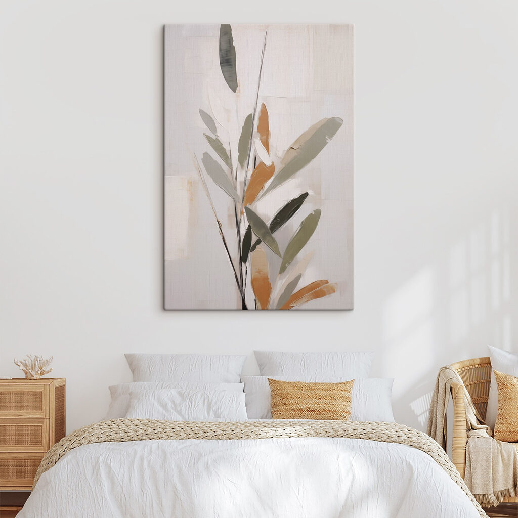 Ruwe bladstreken op crème — interieur 1