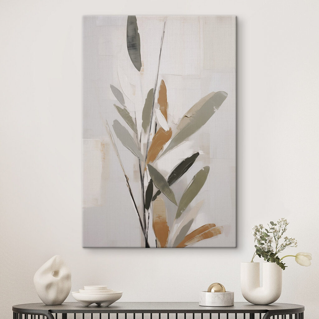 Ruwe bladstreken op crème — interieur 2