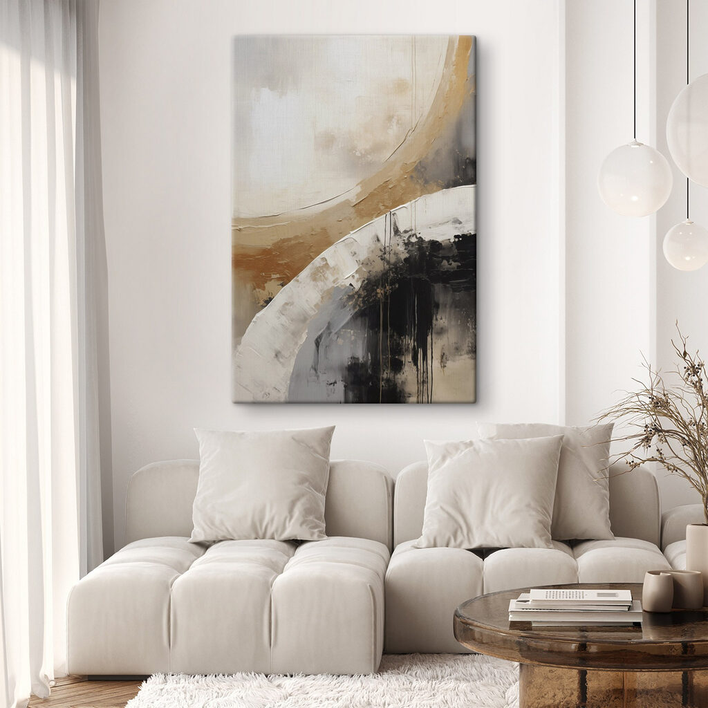 Brede goudboog boven zwart — interieur 2