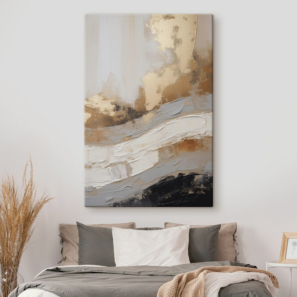 Gouden streken boven wit — interieur 2