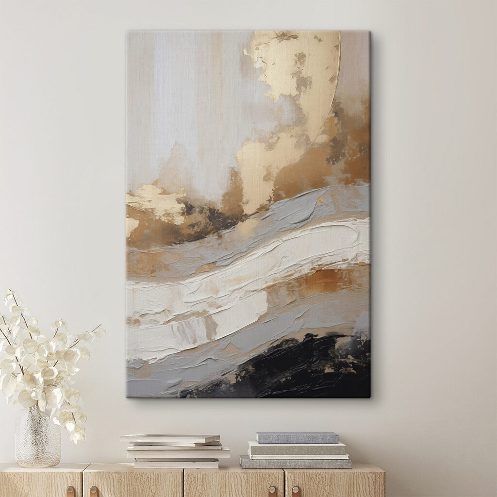 Gouden streken boven wit — interieur 1