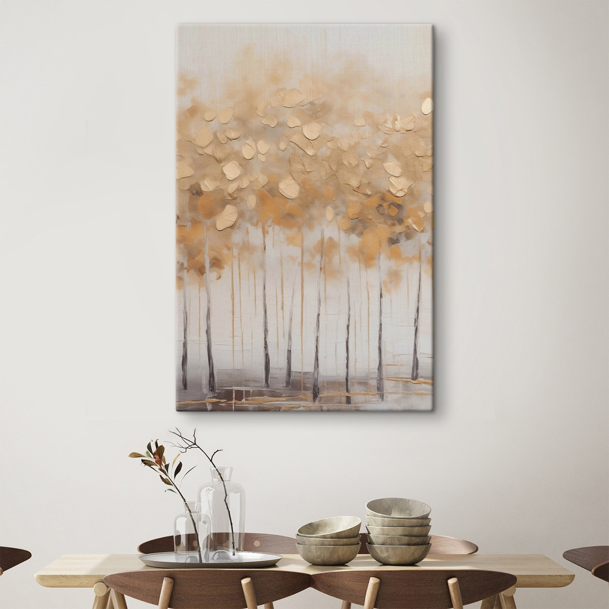 Herfstberken in beige tinten — interieur 2