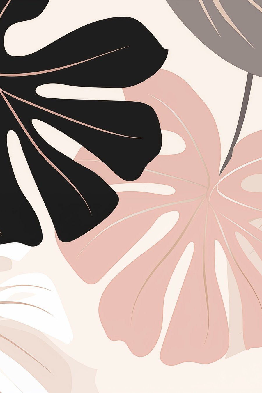 Grafische kunst met Monstera-bladeren — volledig ontwerp