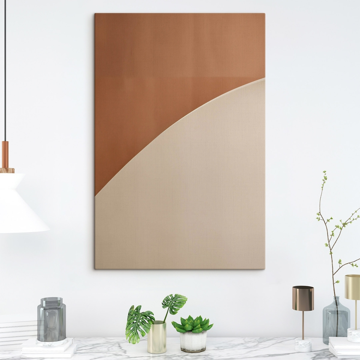 Geometrische boog van terracotta — interieur 1
