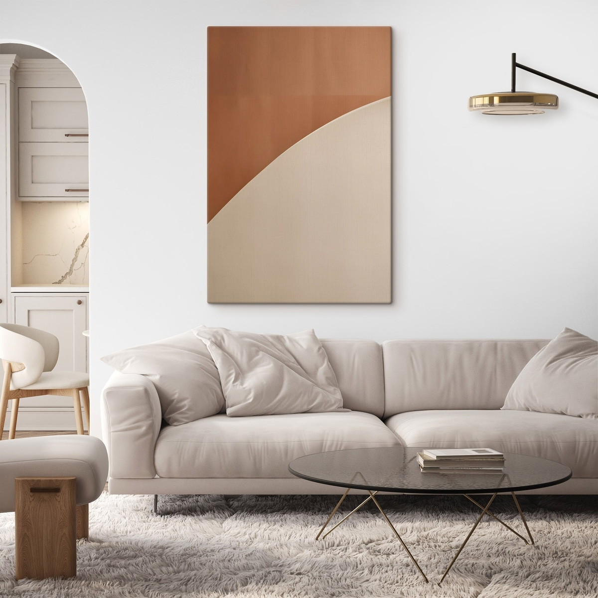 Geometrische boog van terracotta — interieur 2
