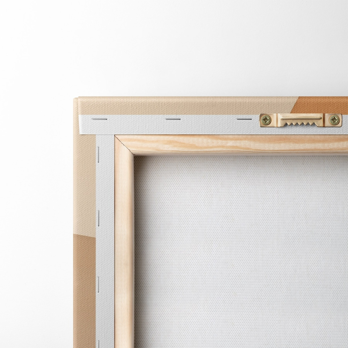 Zachte beige geometrische patronen — achterkant