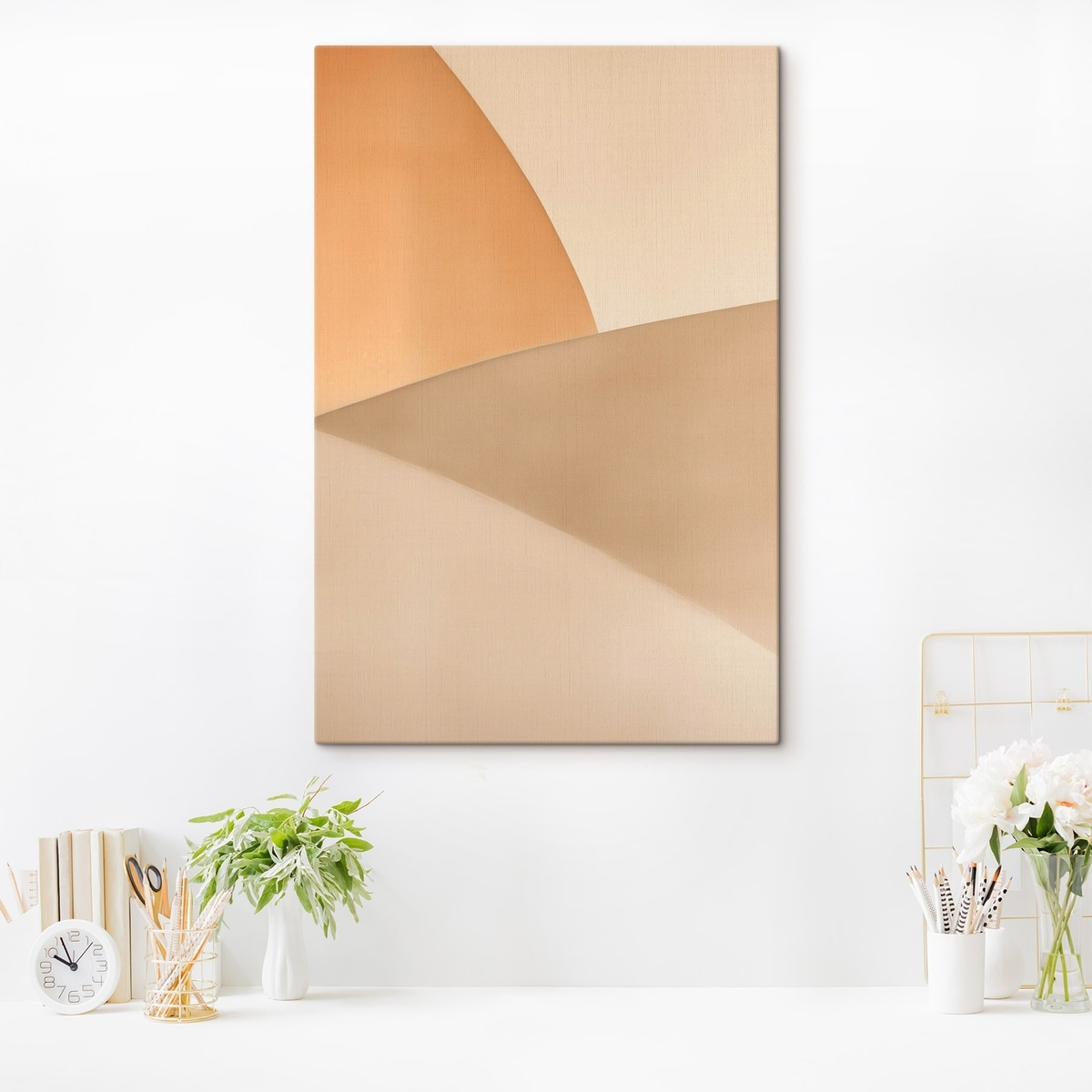 Zachte beige geometrische patronen — interieur 2