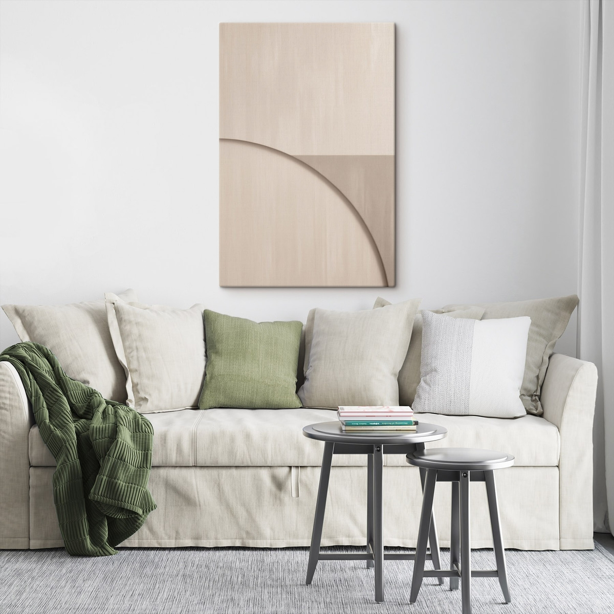 Minimalistische compositie in beige tinten — interieur 1