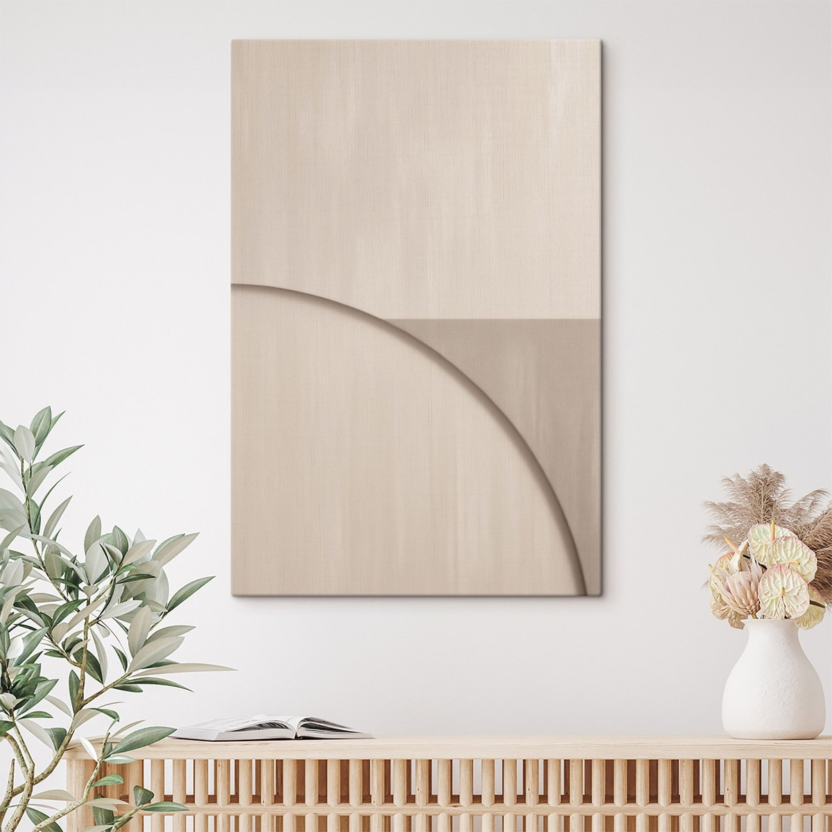 Minimalistische compositie in beige tinten — interieur 2