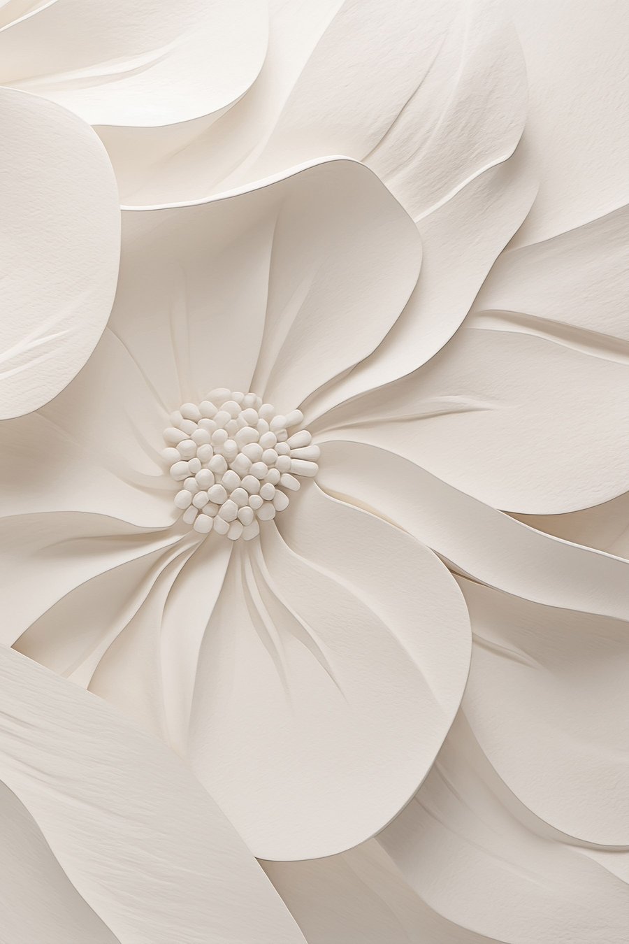 Open bloem met reliëf — volledig ontwerp