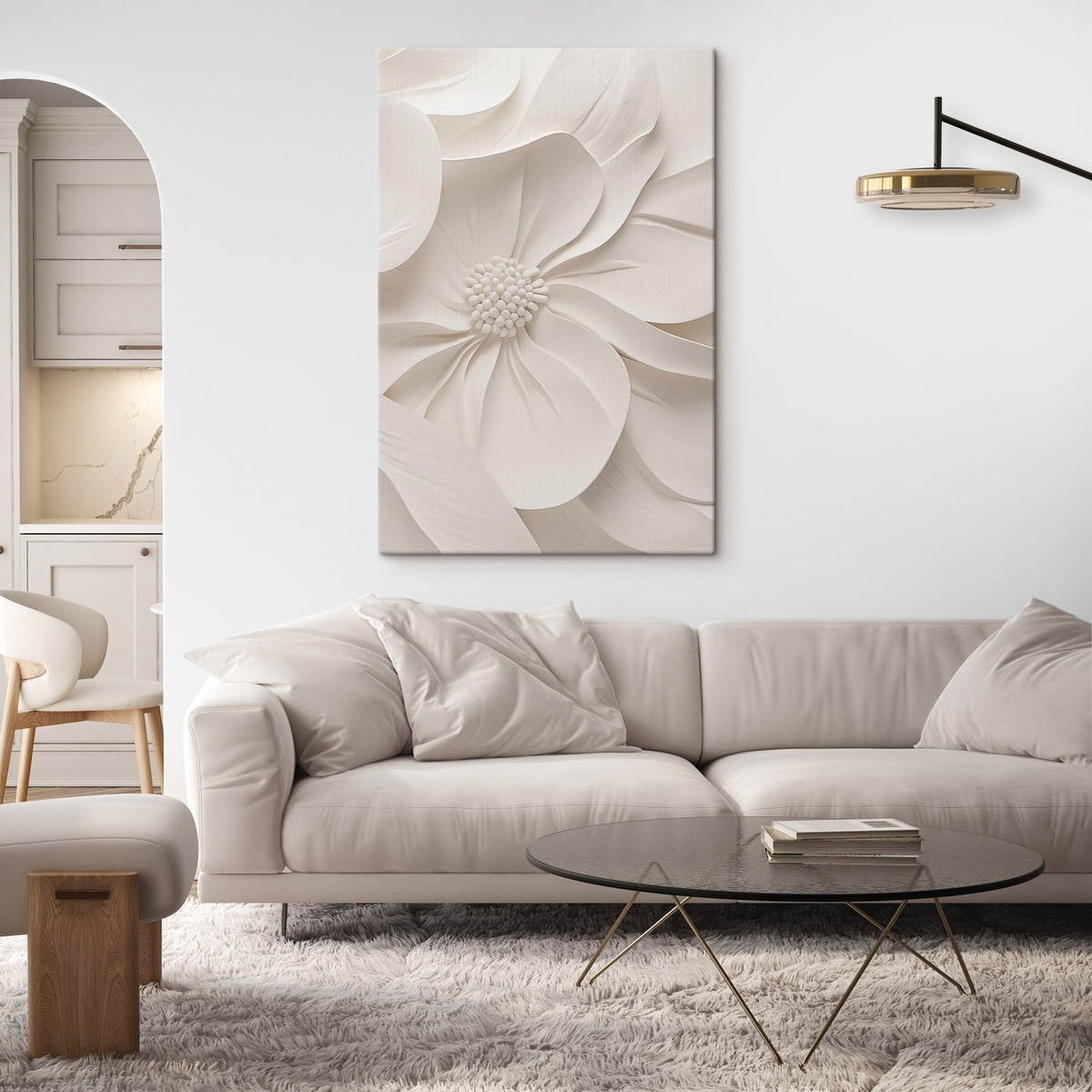 Open bloem met reliëf — interieur 2