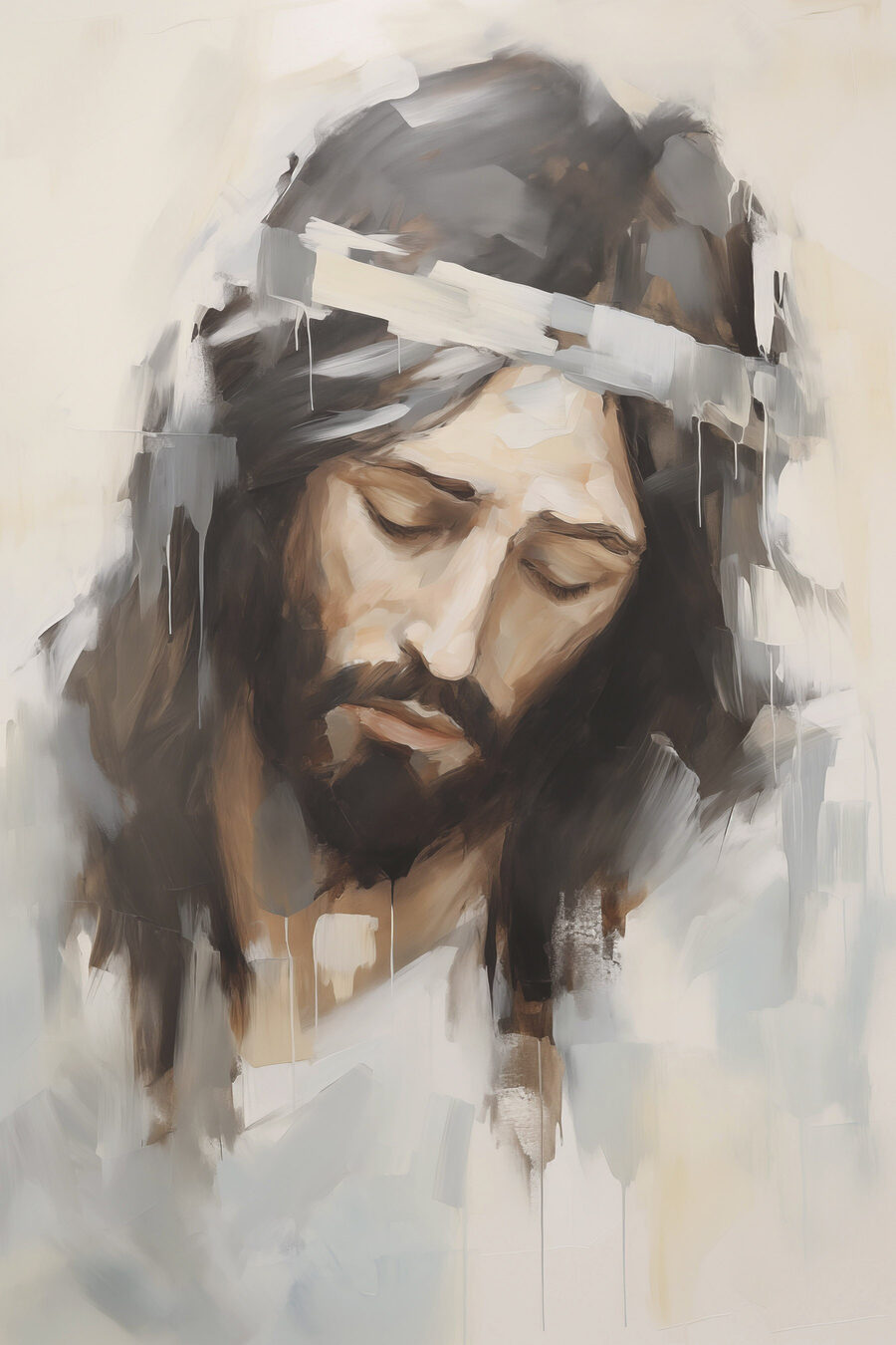 Jezus in verweerde verftinten — volledig ontwerp