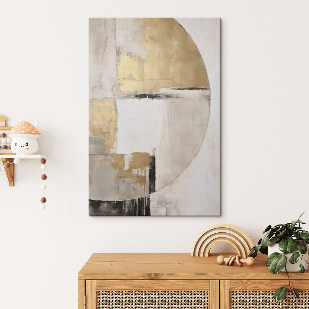 Halve cirkel met goudvakken — interieur 1